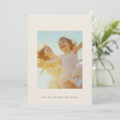 Eenvoudige Kerst Bewerkbare Groene Cream Aangepast Feestdagenkaart (Staand voorkant)