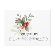 Eenvoudige Kerst Bloemen Bijbel Verse Jesaja 9:6