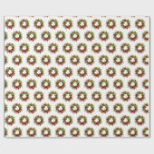 Eenvoudige kerst botanisch cadeaupapier (Vlak)