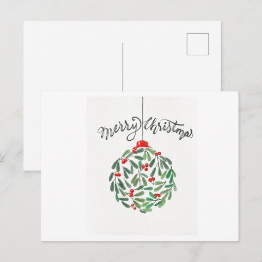 Eenvoudige kerst briefkaarten (Voorkant / Achterkant)