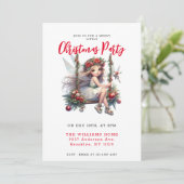 Eenvoudige kerst feestavond uitnodiging (Staand voorkant)