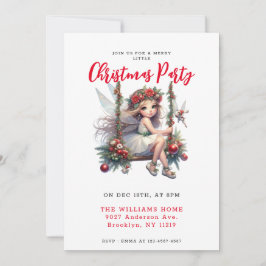 Eenvoudige kerst feestavond uitnodiging