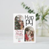 Eenvoudige Kerst feestdagen Modern Typografie Foto (Staand voorkant)