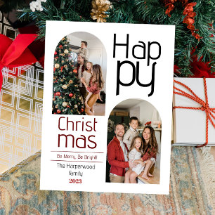 Eenvoudige Kerst feestdagen Modern Typografie Foto