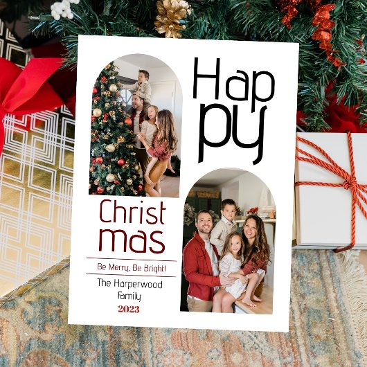 Eenvoudige Kerst feestdagen Modern Typografie Foto