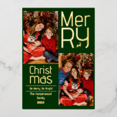 Eenvoudige Kerst feestdagen Modern Typografie Foto (Voorkant)