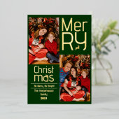 Eenvoudige Kerst feestdagen Modern Typografie Foto (Staand Voorkant)