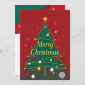 eenvoudige kerst feestdagenkaart (Voorkant / Achterkant)