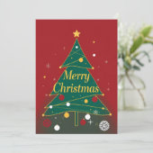 eenvoudige kerst feestdagenkaart (Staand voorkant)