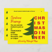 Eenvoudige kerst-feestelijke uitnodiging (Voorkant / Achterkant)