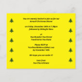 Eenvoudige kerst-feestelijke uitnodiging (Achterkant)