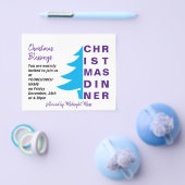 Eenvoudige kerst-feestelijke uitnodiging flyer (Enkel)