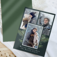 Eenvoudige kerst groen drie foto