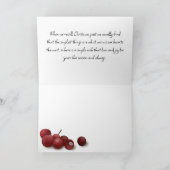 Eenvoudige kerst in Holly en Berries Feestdagen Kaart (Binnen)