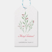 Eenvoudige Kerst Kersen Vakantie Cadeautags Cadeaulabel (Voorkant)