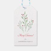Eenvoudige Kerst Kersen Vakantie Cadeautags Cadeaulabel (Achterkant)