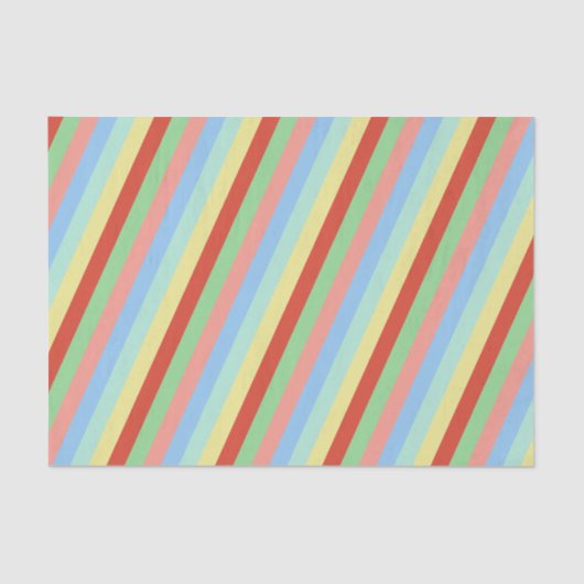 Eenvoudige Kerst Kleurrijke Strepen Tissuepapier (Voorkant)