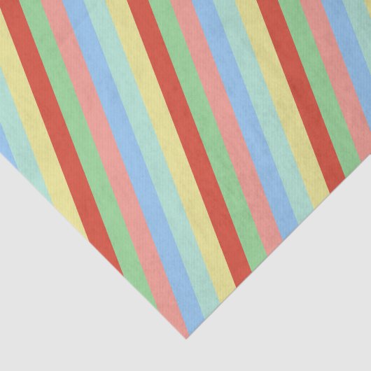 Eenvoudige Kerst Kleurrijke Strepen Tissuepapier (Detail)