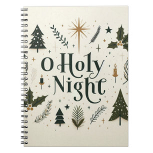 Eenvoudige Kerst of Heilige Nacht Notitieboek