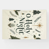 Eenvoudige Kerst of Heilige Nacht Spandoek (Horizontaal)