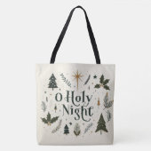 Eenvoudige Kerst of Heilige Nacht Tote Bag (Voorkant)
