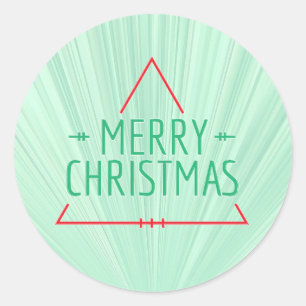 Eenvoudige Kerst Ronde Sticker