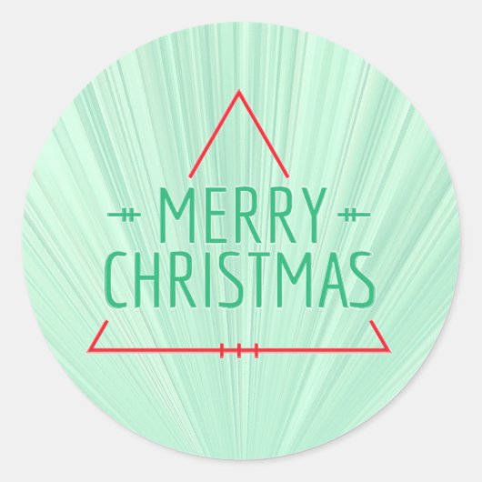 Eenvoudige Kerst Ronde Sticker (Voorkant)