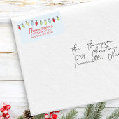 Eenvoudige Kerst String Lights Custom Etiket