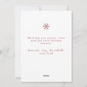 Eenvoudige kerst vakantie krans Wenskaart Feestdagenkaart (Achterkant)