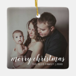 Eenvoudige kerst van Elegant Merry Keramisch Ornament