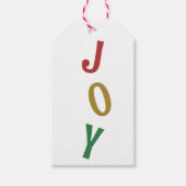 Eenvoudige Kerst Vreugde Vakantie Cadeaulabel (Voorkant)