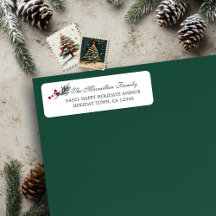 Eenvoudige Kerst Waterverf Botanische Pine