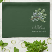 Eenvoudige kerst Waterverf groen Theedoek (Gevouwen)