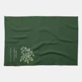 Eenvoudige kerst Waterverf groen Theedoek (Horizontaal)