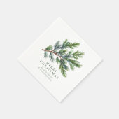Eenvoudige kerst Waterverf Pine Servet (Hoek)
