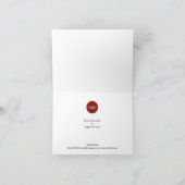 Eenvoudige Kerst Zakelijk Logo Rood Wit Script Feestdagen Kaart (Binnen)