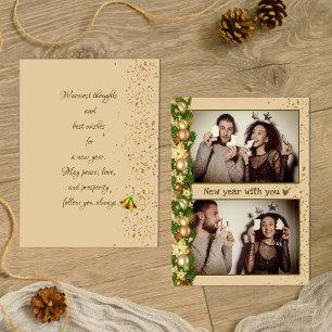 Eenvoudige kerstballen 2 foto Vakantie Kaart