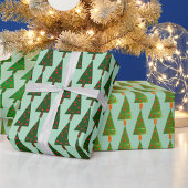 Eenvoudige kerstbomen — Papier voor het oppakken v Inpakpapier Vel