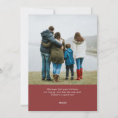 Eenvoudige kerstboog | Moderne twee foto Feestdagenkaart (Achterkant)