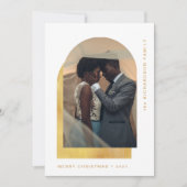 Eenvoudige kerstboog | Moderne twee foto Feestdagenkaart (Voorkant)