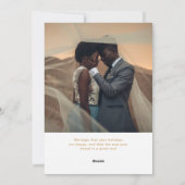 Eenvoudige kerstboog | Moderne twee foto Feestdagenkaart (Achterkant)