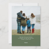 Eenvoudige kerstboog | Moderne twee foto Feestdagenkaart (Achterkant)