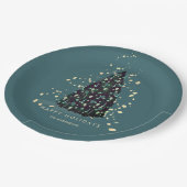 Eenvoudige kerstboom Blauwgroen papier Bord (Gekanteld)