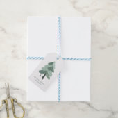 Eenvoudige kerstboom cadeaulabel (Met Touw)