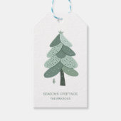 Eenvoudige kerstboom cadeaulabel (Voorkant)