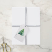 Eenvoudige kerstboom cadeaulabel (Met Touw)