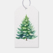 Eenvoudige kerstboom cadeaulabel (Achterkant)