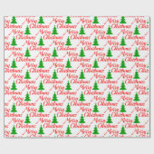 Eenvoudige kerstboom cadeaupapier (Vlak)