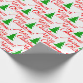 Eenvoudige kerstboom cadeaupapier (Hoek)