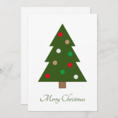 Eenvoudige kerstboom feestdagenkaart (Voorkant / Achterkant)